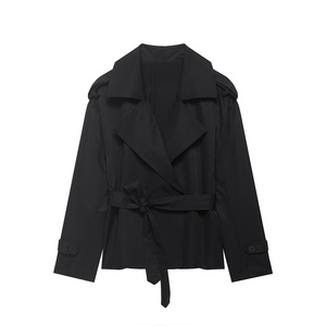 PB&ZA <span class=keywords><strong>Trench</strong></span> da <span class=keywords><strong>Donna</strong></span> in Stile Europeo e Americano, Nuovo Modello alla Moda e Versatile, Monocolore con Cintura e Ampio Risvolto - Product Image 4