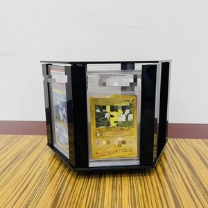 Expositor giratorio de acrílico transparente personalizado de fábrica, fácil de montar, para tarjetas TCG, venta al por menor, hogar y escritorio. - Product Image 1