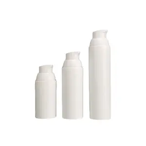 30-150ml volle Abdeckung weißes Fett pp Material tragbare Gesichts creme Essenz Hautpflege Airless Press Lotion Flasche