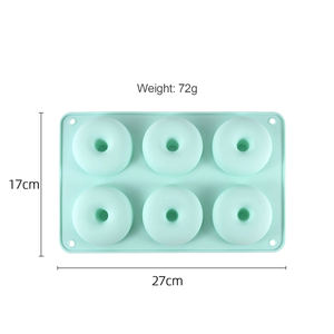 <span class=keywords><strong>Molde</strong></span> de silicona para hornear pasteles <span class=keywords><strong>caseros</strong></span>, <span class=keywords><strong>molde</strong></span> de silicona para rosquillas de grado alimenticio para 6 rosquillas - Product Image 5