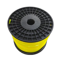 Fil de coupe en nylon jaune rond de 2,7 mm pour débroussailleuses à essence, pièces et accessoires de tondeuses à gazon