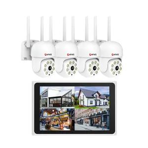 Kit telecamera Ip Tuya Smart Home Wifi Ptz Kit telecamera Ip 3MP 8CH Nvr con sistema di telecamere di sicurezza di sorveglianza schermo da 10 pollici wirele