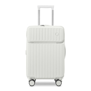 Nouvelle <span class=keywords><strong>valise</strong></span> à ouverture frontale avec logo personnalisable <span class=keywords><strong>Valise</strong></span> à roulettes ABS + PC <span class=keywords><strong>Valise</strong></span> de voyage multifonctionnelle <span class=keywords><strong>Valise</strong></span> d'affaires - Product Image 6
