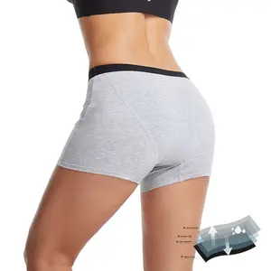 Offre Spéciale coton sport Anti-fuite haute absorption 4 couches femmes sanitaires Boxer slips période culotte