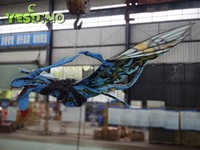 Caoutchouc de silicone éponge de modèle de personnage de dragon personnalisable très réaliste pour les zones d'aéroport public d'affichages thématiques d'intérieur