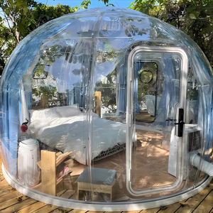 Maison complète, tente de glamping préfabriquée <span class=keywords><strong>transparente</strong></span> en polycarbonate de luxe portable, dôme à bulles géodésique en verre igloo - Product Image 1