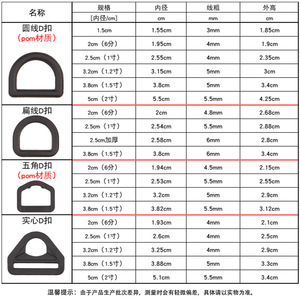 Plastic D <b>Ring</b> Wear Resistant 2cm 6mm For Bag Accessories - Product Image 1