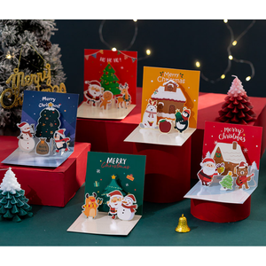 3D Pop Up Christmas Card With Tree And Santa Design Greeting Card For Holiday Season - Product Image 3