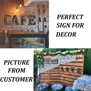 Luces decorativas LED de estilo retro, luces decorativas brillantes, luces con letras de 26 letras, luces con números de 0 a 9, cafeterías, bares, bodas, luces navideñas, luz decorativa - Product Image 4