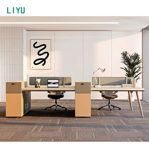 Silla de Oficina Modular Moderna Liyu, Combinación <span class=keywords><strong>para</strong></span> 2-4 Personas, con Pantalla Protectora y Marco de Madera, <span class=keywords><strong>para</strong></span> Trabajo y con Asiento <span class=keywords><strong>para</strong></span> Tarjetas - Product Image 6