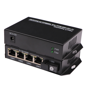 1000M Ethernet thiết bị điện tử sợi Quang Phương tiện truyền thông chuyển đổi 4 Ethernet 1 Cổng 20km - Product Image 3