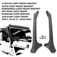 Soporte de Montaje para Barra de Luces LED Negra de Aluminio para Todoterreno, Compatible con Wrangler JL/JT 2018-2026
