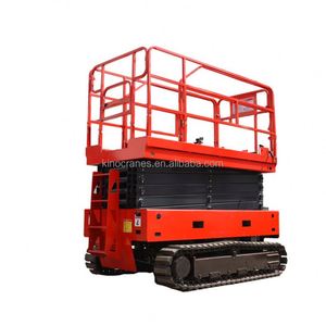 Plataforma elevadora de tijera hidráulica sobre orugas con batería eléctrica de 11,8 m y 13,6 M para terrenos difíciles - Product Image 1