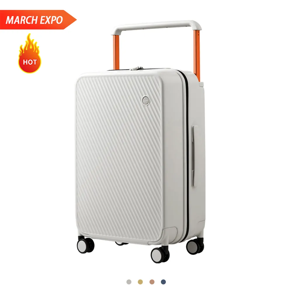 Hanke Luxury Trolley Suitcase Custom Carry on Spinner Hard shell Lightweight Traveling Anti Theft Aluminum Smart PC Luggage