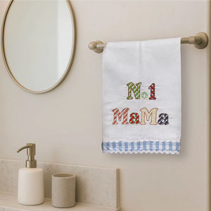 Toalla de Lino para Invitados No.1 Mama, Toalla de Mano para Ella, Regalo para Mamá, Toalla Absorbente de Lino y Algodón para Baño y Cocina - Product Image 1