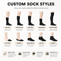 Chaussettes de sport personnalisées avec impressions artistiques et marque personnalisée pour la marche, la course, le tennis, le basketball et autres sports de plein air