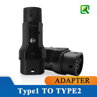 Adaptateur de chargeur de voiture électrique Qiaoyi QYOZM-32 Type1 Type2 Noir Neuf pour la rétrofit/mise à niveau de la sortie CC pour Type2 Électrique