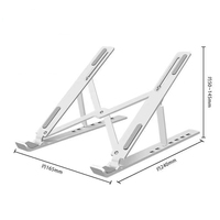 Vente chaude portable en alliage d'aluminium pliant augmentation de la dissipation de la chaleur et ascenseur support de tablette portable