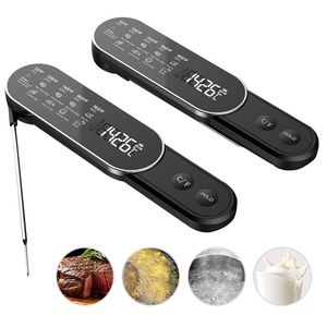 Thực sự ngay lập tức đọc kỹ thuật số thịt sữa nước Nhiệt kế ngoài trời BBQ nướng hút thuốc Nhiệt kế với không thấm nước thăm dò/LCD hiển thị - Product Image 1