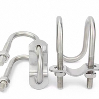 Collier de serrage croisé double en U en acier inoxydable 304 pour tuyaux d'eau, avec tailles personnalisables et garantie de 3 ans pour clôtures agricoles