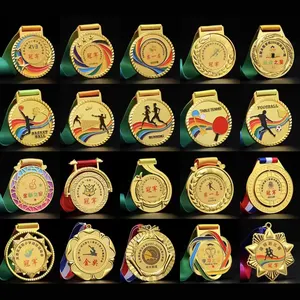 Sports Race Award Medals Gold Blank Metal Plated Custom Made 3D Europe Marathon Medal Medals And Trophies Folk Art