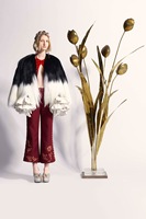 YR320 femmes mode véritable chèvre agneau manteau de fourrure accepter personnalisé faire veste en peau de mouton à manches longues noir blanc vêtements