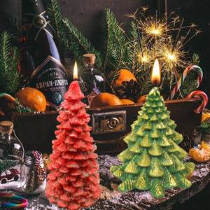 3D Christmas Decorative Tree Used for Candle Making Resin <b>Silicone</b> Mold, Soy Wax DIY - Product Image 4