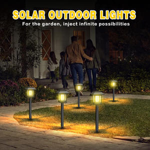 Nuova luce da esterno IP65 a prova di pioggia a LED per prato a energia solare calda e bianca con telecomando per casa con luce da giardino piccolo palazzo quadrato - Product Image 4