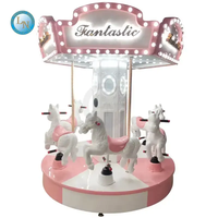 Vente en gros Carnaval Jeu 3-6 Places Carrousel Amusement Carrousel Enfants Manèges Mécanique Ride sur Carrousel