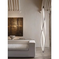 Lampadaire LED design nordique pour salon et chambre, style vague, moderne et créatif, blanc, hauteur réglable, couleur froide