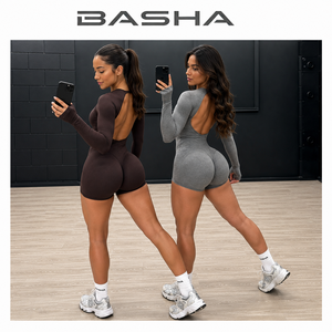BASHAsports Quick-drying Tight-fitting Yoga <strong>Jumpsuit</strong> <strong>for</strong> Cycling Exercise and Fitness One-piece Bodysuit <strong>for</strong> Gym <strong>Woman</strong> - Product Image 3
