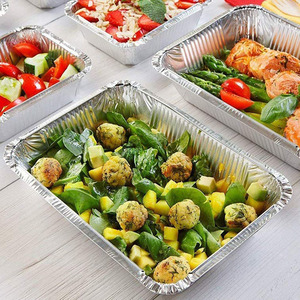 1000 Packs 2.25LB Oblong Aluminum Foil <strong>Pan</strong> Wholesale 100% Recyclable Aluminum Takeaway Food Foil Container <strong>With</strong> <strong>Lid</strong> - Product Image 4