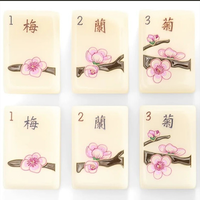 Ensemble de Mahjong de Luxe Américain en Acrylique Ivoire Sculpté, avec Table et Chaises, Cadeaux de Jeu, Tuiles de Mahjong Créatives Polies à la Main