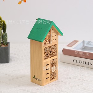 Hôtel à insectes en bois Insecterie, 10-14 pouces, nid d'abeilles suspendu pour extérieur, pour jardin - Product Image 1