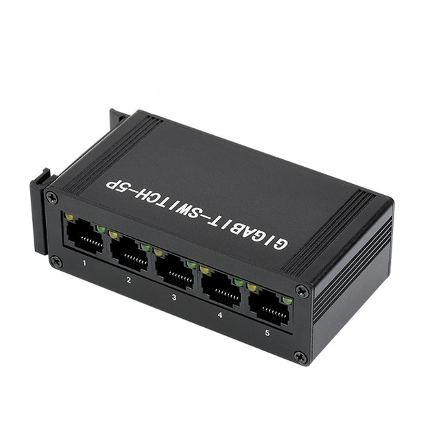 5 Port Gigabit Switch Module 5~36V Metal Shell Industrial Gigabit Ethernet Switch Gigabit