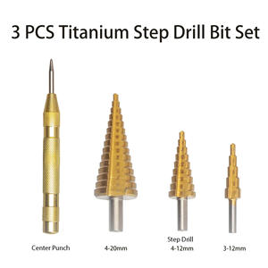 Hex Shank <b>Step</b> <b>Drill</b> Bits 3Pcs Set for Metal with Titanium Coating Metric Sizes Hole Drilling Reaming Tool - Product Image 5