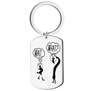 Portachiavi in Acciaio Inossidabile con Ciondolo Inciso 'If You Were a Jellyfish', Leggero e Impermeabile, Regalo per San Valentino, Vendita all'Ingrosso - Product Image 3
