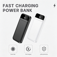 Batterie Externe Personnalisable 10000mAh Haute Capacité avec Double Port USB Type-C/Micro USB, Affichage LED et Charge Rapide pour