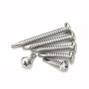 Tornillos Autoperforantes de Cabeza Plana GR5 de Acero al Carbono, Zincados, Rosca Gruesa M2, Diámetro de la Tapa de 10 mm, para Chapa Metálica - Product Image 4