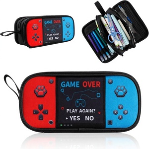 Astuccio Personalizzato con Stampa, Grande con 3 <span class=keywords><strong>Scomparti</strong></span> e Cerniera, per Controller di Gioco, per Ragazzi e Bambini - Product Image 1