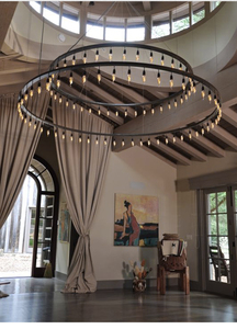 Black Stainless Steel <b>Chandelier</b> E26 LED Pendant <b>Light</b> 3500K Warm White Gold Body Adjustable Height <b>5</b>-Year Warranty for Living - Product Image 6