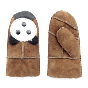 Hermoso diseño súper suave cálido de <span class=keywords><strong>piel</strong></span> de oveja guantes niños guantes de invierno - Product Image 3