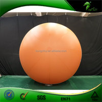 Ballon publicitaire géant gonflable à l'hélium orange, hermétique, avec logo, prix usine