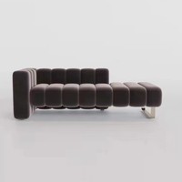 Fauteuil de lit en flanelle de luxe style nordique, pour chambre moderne, canapé paresseux et repose-pieds