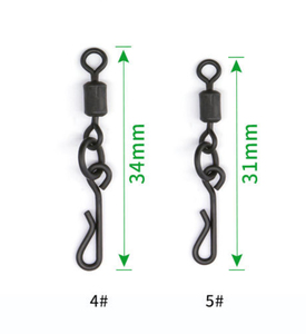 Matt Đen Hình Chữ Q Swing Snap Và Vòng Mở Rộng Cán Xoay Với Vòng Và Q-hình Dạng Snap Cá Chép Cá Giải Quyết Phụ Kiện - Product Image 2