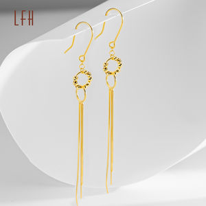 ต่างหูจี้รูปดาวสีทองแท้18K ต่างหู AU750สำหรับเจ้าสาวต่างหูสำหรับงานหมั้นงานแต่งงานต่างหูทองแท้18K - Product Image 2