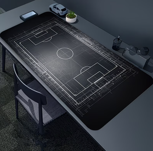 Tapis de souris à motif de plan de terrain de football, accessoire pour claviers de jeu, tapis de bureau pour joueurs sur ordinateur. 60x35cm - Product Image 3