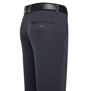 TLK D Pantalons décontractés d'été pour hommes, couleur unie, élastiques, confortables, pantalons droits et amples, délavés, vêtements classiques pour hommes - Product Image 1
