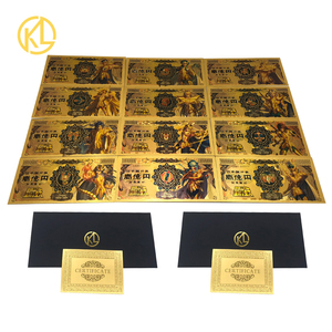 ธนบัตรสะสมพลาสติกสีทองลายอนิเมะนักบุญทอง <span class=keywords><strong>12</strong></span> แบบจากญี่ปุ่น ราคา 10,000 เยน - Product Image 2