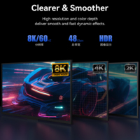 Câble HDMI 2.1 ultra-fin 8K A221-3 durable, plaqué or, gaine en PVC, pour diffusion vidéo, jeux, moniteur HDMI, haut-parleur